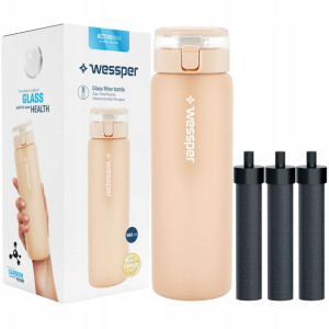 Butelka Filtrująca Wodę Wessper Latte + 3x Filtr