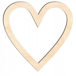 Decoupage drewniana drewniana baza do makram serce