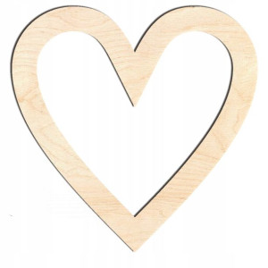 Decoupage drewniana drewniana baza do makram serce