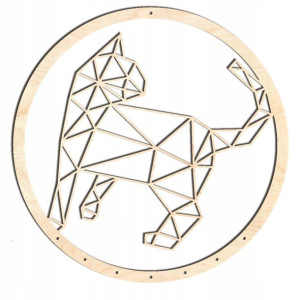drewniana drewniana baza do makram kot 2 30cm