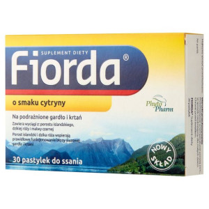 Fiorda pastylki do ssania o smaku cytryny 30 pastylek