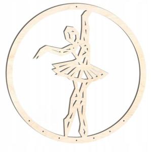drewniana makrama 24cm baletnica GE203