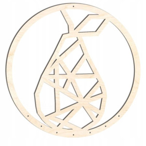 drewniana makrama 24cm gruszka GE219