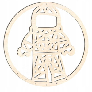 drewniana makrama 24cm kosmonauta GE226