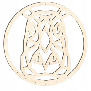 drewniana makrama 30cm hipopotam GE219