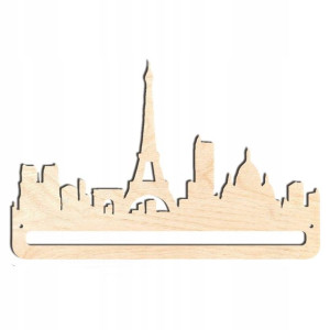 drewniana uchwyt baza do makramy miasto paryż 45cm