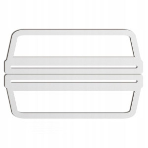 białe malowane rączki uchwyty torby 25x8cm E HDF