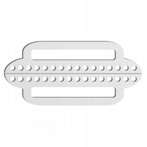 białe malowane rączki uchwyty torby 26x6cm B HDF
