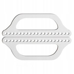 białe malowane rączki uchwyty torby 30x10cm L HDF