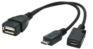 Kabel USB OTG AF - Micro BM 0,15m Gembird