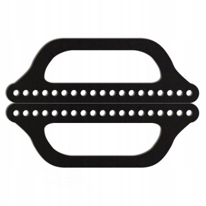 czarne malowane rączki uchwyty torby 30x10cm L HDF