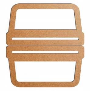szare malowane rączki uchwyty torby 15x8cm E HDF