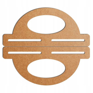 szare malowane rączki uchwyty torby 18x8cm M HDF