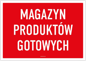 Magazyn produktów gotowych – tabliczka