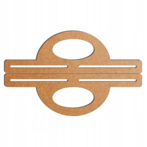 szare malowane rączki uchwyty torby 26x8cm M HDF