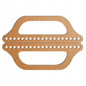 szare malowane rączki uchwyty torby 30x10cm L HDF