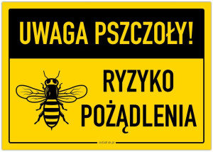 Uwaga! PSZCZOŁY Ryzyko pożądlenia v3