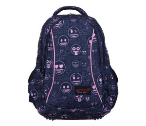 St.Right Plecak 3-kom Pink Emoji buźki emotikony 1-3k