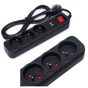 Przedłużacz Biurowy Listwa Zasilająca 3m Usb