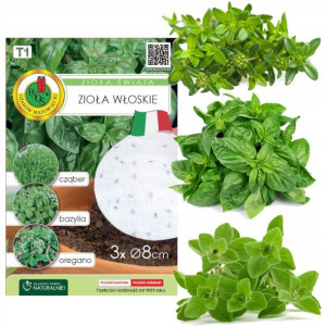 Zioła Cząber Bazylia Oregano Nasiona Na Krążku
