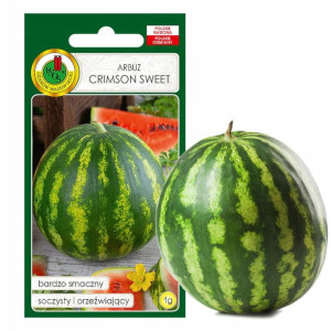 Arbuz Crimson Sweet Duży Owalny Nasiona Bez Gmo 1g