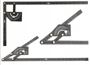 Kątownik Nastawny + Kątomierz 230x500mm 0-180°
