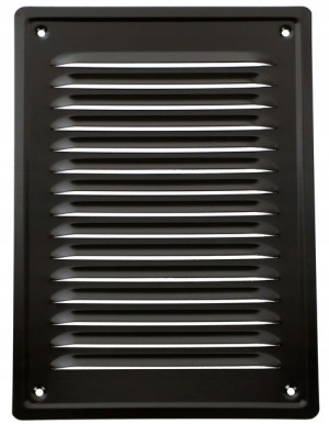 Kratka Wentylacyjna Metalowa 14x21kominowa Czarny