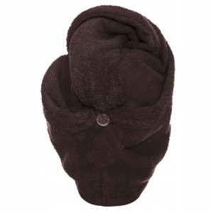 Turban Ręcznik do Włosów Bawełna Frotte Brązowy