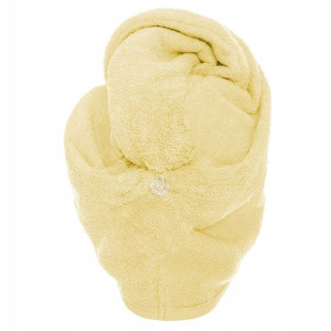 Turban Ręcznik do Włosów Bawełna Frotte Musztarda