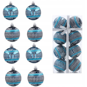 Bombki Na Choinkę Bombka Zawieszka Zestaw 8szt 6cm