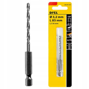 Wiertło Do Wkrętarki Metalu Hex Quick Change 3.2mm