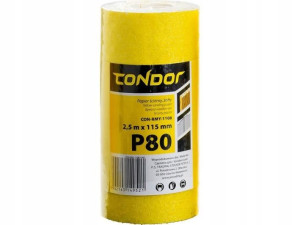 Papier Ścierny Rolka Uniwersalny 2,5mx15mm Gr.80