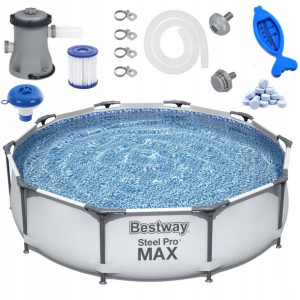 Basen Stelażowy Ogrodowy 305x76 Bestway Zestaw Xxl