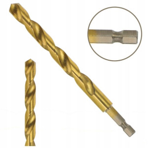 Wiertło Do Wkrętarki Metalu Tytanowe Hex 8.5 Mm
