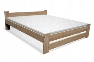 Łóżko Drewniane Sosnowe 120x200 + Stelaż + Materac