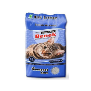 SUPER BENEK Żwirek zbrylający Super Benek Compact Morski 25L