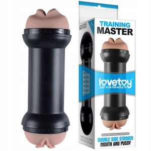 Masturbator z dwoma otworami. Usta, wagina.