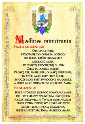 Plakat – Modlitwa Ministranta (tektura)