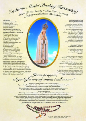 Plakat – Matka Boża Fatimska