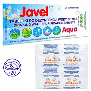 Tabletki JAVEL Aqua do UZDATNIANIA odkażania wody