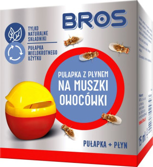 BROS pułapka na muszki owocówki z płynem WABIK