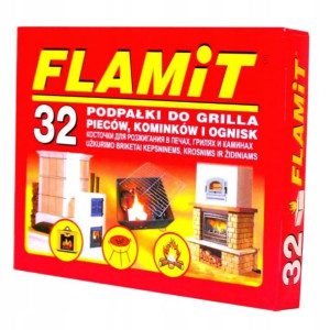 FLAMIT Podpałka Kominkowa Grill Rozpałka 32 KOSTKI