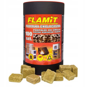 Podpałka EKO FLAMiT kominek grill Tuba 100 kostek