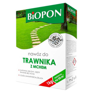 Biopon nawóz do trawnika z mchem gęsta zieleń 1 kg