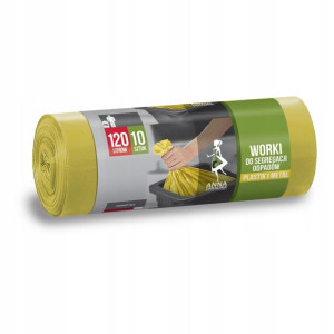 Anna Zaradna Worki do segregacji żółte Plastik 120