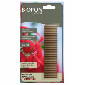 BIOPON pałeczki nawozowe + obornik 30 sztuk