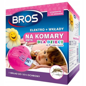 BROS Elektro na komary+10 wkładów SMYK dla dzieci
