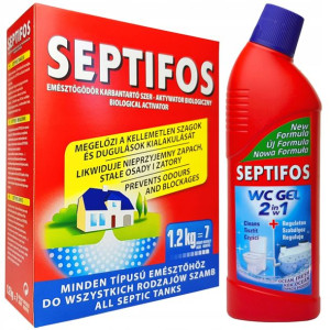 SEPTIFOS 1,2kg + Żel WC 750ml szambo oczyszczalnia