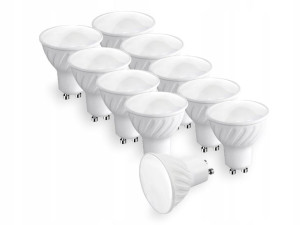 10x żarówka LED GU10 8W 4000K NW 750lm halogen