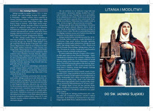 Litania i Modlitwy do Św. Jadwiga Śląska (25 szt)